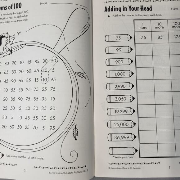 Inside-Out Math Problems Grade 5 Marcia Dana Workbook Instructional Fair PB Book - Picture 3 of 14